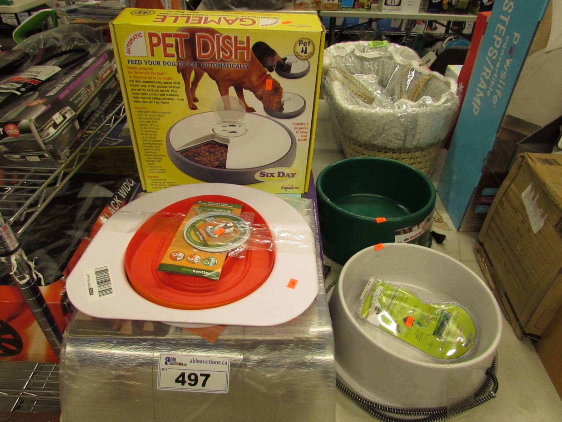 Pet Dish Petsafe Wall Entry Aluminum Pet Door Potty Trainer For Cats 2 Heated Pet Bowls