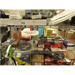 CRYSTAL SALT LAMP, CRYSTAL BALL, CASIO CALCULATOR, SHARK MINI MOTORIZED BRUSH, BUG SCREEN