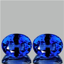 Natural Kashmir Royal Blue Sapphire Pair 5x4 MM - VVS