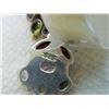 Image 3 : FROM ESTATE - EARRINGS - VINTAGE - GARNET, AMETHYST AND PERIDOT IN 925 STERLING SILVER SETTING