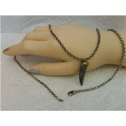 HEMITITE HORN PENDANT ON CHAIN