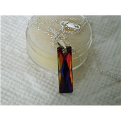 NECKLACE - NEW SWAROVSKI 1" PENDANT ON 18' STERLING SILVER CHAIN