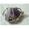 Image 4 : PENDANT - WIRE WRAPPED AMETHYST PENDANT - 26 X 20mm - RETAIL ESTIMATE $45