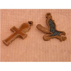 PENDANTS - 2 - INLAID - CROSS & EAGLE