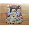 Image 1 : VINTAGE DESIGNED METAL SIGN - BAT WOMAN