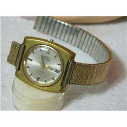 WATCH - SOLAR - ENGRAVED ON BACK - STRAPS AS-IS