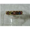 Image 1 : FROM ESTATE - 10K YELLOW GOLD FAMILY RING - 7 GEMS - SZ 10 - 3.5gm