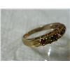 Image 3 : FROM ESTATE - 10K YELLOW GOLD FAMILY RING - 7 GEMS - SZ 10 - 3.5gm
