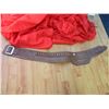 Image 1 : LEATHER HAND TOOLED GUN BELT - LIGHT COLOR NO GUN POCKET