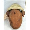 Image 3 : CLAY WALL HANGING / ASHTRAY - CUBA - WITH REAL STRAW HAT - ~8" TALL