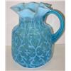Image 1 : BLUE VICTORIAN GLASS PITCHER