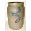 Image 1 : BLUE DEC. STONEWARE CROCK