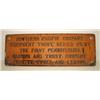 Image 1 : CAST IRON OWNERSHIP SIGN