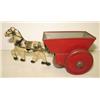 Image 1 : TIN WIND-UP HORSE & CART
