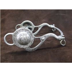 Marked Visalia Stock Saddle Company Star Steel Silver Humane Silver Overlaid Bit Overlay