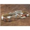 Image 4 : Unmarked Silver Overlaid Spurs- .75" Bands 3" Shanks- 10 Point Rowels