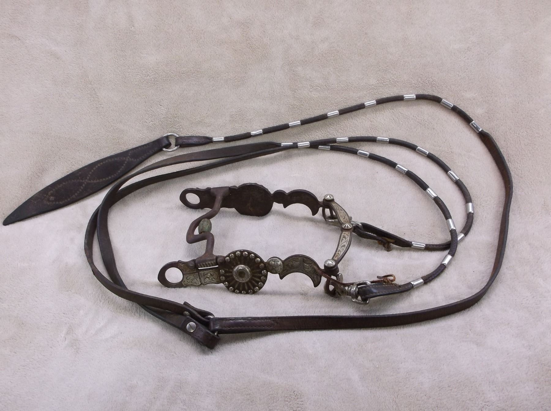 Marked Vogt Performax Silver Inlaid Bit- Carmel Cheek Wyoming Halfbreed ...