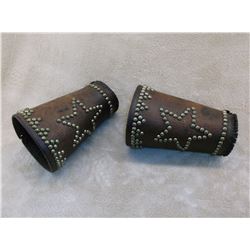 Star Studded Cowboy Cuffs- 6.25" Long- Broken Strap
