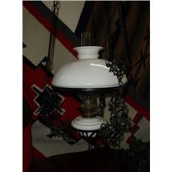 Adjustable Hanging Oil Lamp- Wrought Iron- 47"L X 95"W