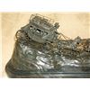 Image 5 : Marked "Stagecoach" By CM Russell Copyright ASB Bronze- 22"L X 9"H X 8.5"D