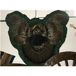 Double Matted Turkey Wall Hanging- 8" Beard- 51"W X 41"L