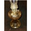 Image 2 : 1939 Washington Drape Round Base Model B41 Amber Crystal Aladdin Lamp- Manual-23"H X 6.25" Base