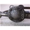 Image 6 : Unmarked Silver Inlaid Bit- Las Cruces Cheek Spade Mouth- Slobber Bar- Rein Chains Hangers