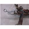 Image 5 : Antique Stamped Headstall- 8 Nickel Conchos- Marked Crockett Silver Overlaid Bit