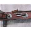 Image 6 : Antique Stamped Headstall- 8 Nickel Conchos- Marked Crockett Silver Overlaid Bit