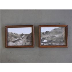 2 LA Huffman Photos- #176 " The Round- Up Breaking Camp Miles C Mont 04- #383 Jerkline Twelve