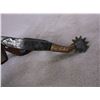 Image 7 : Unmarked Silver and Copper Overlaid Lady Legs Spurs- .6" Bands and 2.5" Shanks- Straps