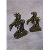 Image 1 : Pompeian Bronze End of Trail Bookends- #147- 8"H X 5.25"L X 2.5" D