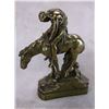 Image 2 : Pompeian Bronze End of Trail Bookends- #147- 8"H X 5.25"L X 2.5" D