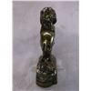 Image 4 : Pompeian Bronze End of Trail Bookends- #147- 8"H X 5.25"L X 2.5" D