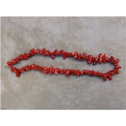 Red Coral Necklace- 25"
