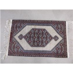Silk Persian Rug- Fringed- 58"L X 32"W