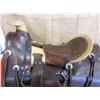 Image 2 : Marked F Costanza Maker Stevensville, MT Saddle- Hand Tooled- Nickel Conchos- 15" Seat- Trail Model