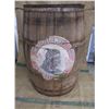 Image 1 : Old Barrel With The Sleepy Eye Mills Advertisement Decal- 34"H X 22"W