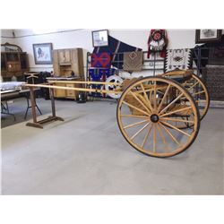 Single Horse Sulky- Like New Condition- Steps- 46" Wheels- 2 Seater- Storage Stand