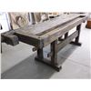 Image 5 : Primitive Work Bench- 2 Wooden Vices- 80"L X 32.5"W X 32.5"H