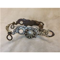 Marked Les Vogt Performax Silver Overlaid Bit- Carmel Cheek Wyoming Halfbreed- Slobber Bar