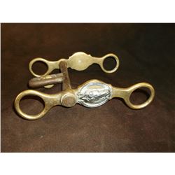 Unmarked Beurmann Hercules Bronze Bit- Short Shank Halfbreed Mouth- Horseheads