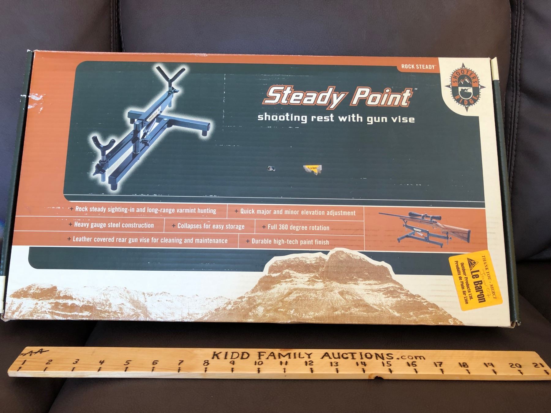 SHOOTERS RIDGE, STEADY POINT SHOOTING REST WITH GUN VISE - AS NEW