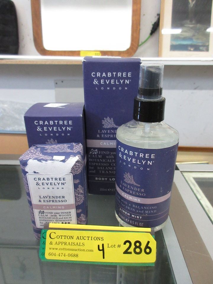 4 Crabtree & Evelyn Products Lavender & Espresso