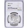 Image 1 : 1891-O $1 Morgan Silver Dollar Coin NGC MS61