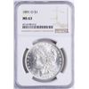 Image 1 : 1891-O $1 Morgan Silver Dollar Coin NGC MS63