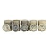 Image 2 : Lot of (5) Rolls of (20) 1963-D Brilliant Uncirculated Franklin Half Dollars