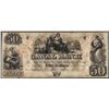 Image 1 : 1800's $50 Canal Bank New Orleans Obsolete Note