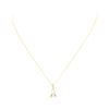 Image 2 : 14KT Yellow Gold 0.22 ctw Diamond Pendant with Chain