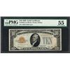 Image 1 : 1928 $10 Gold Certificate Note Fr.2400 PMG About Uncirculated 55